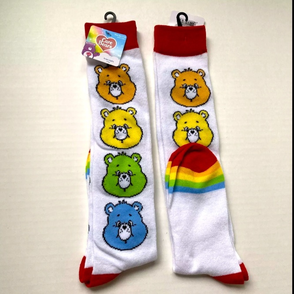 Care Bears Bright Colorful Rainbow Knee High Adult Socks